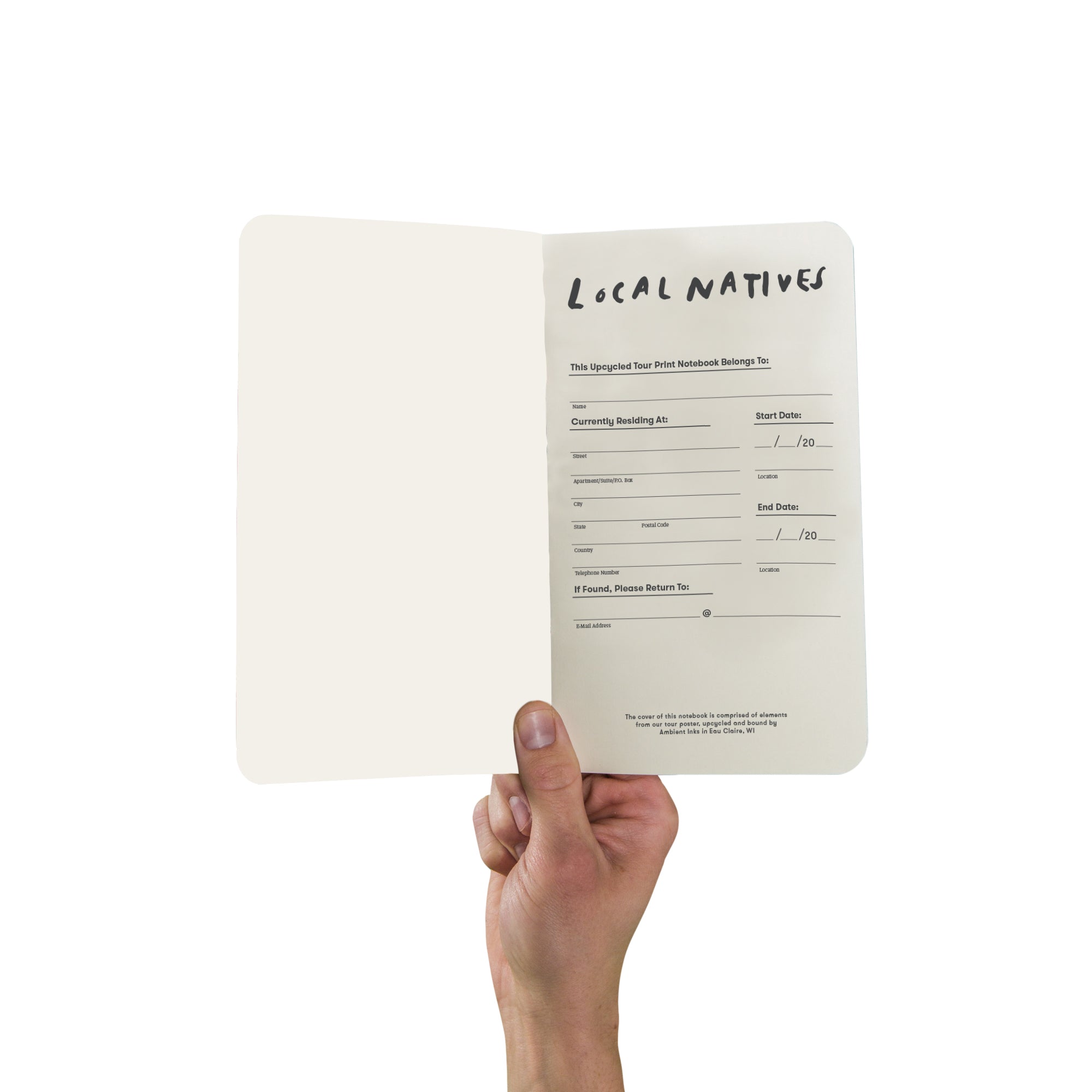 Local Natives Upcycled Notebook
